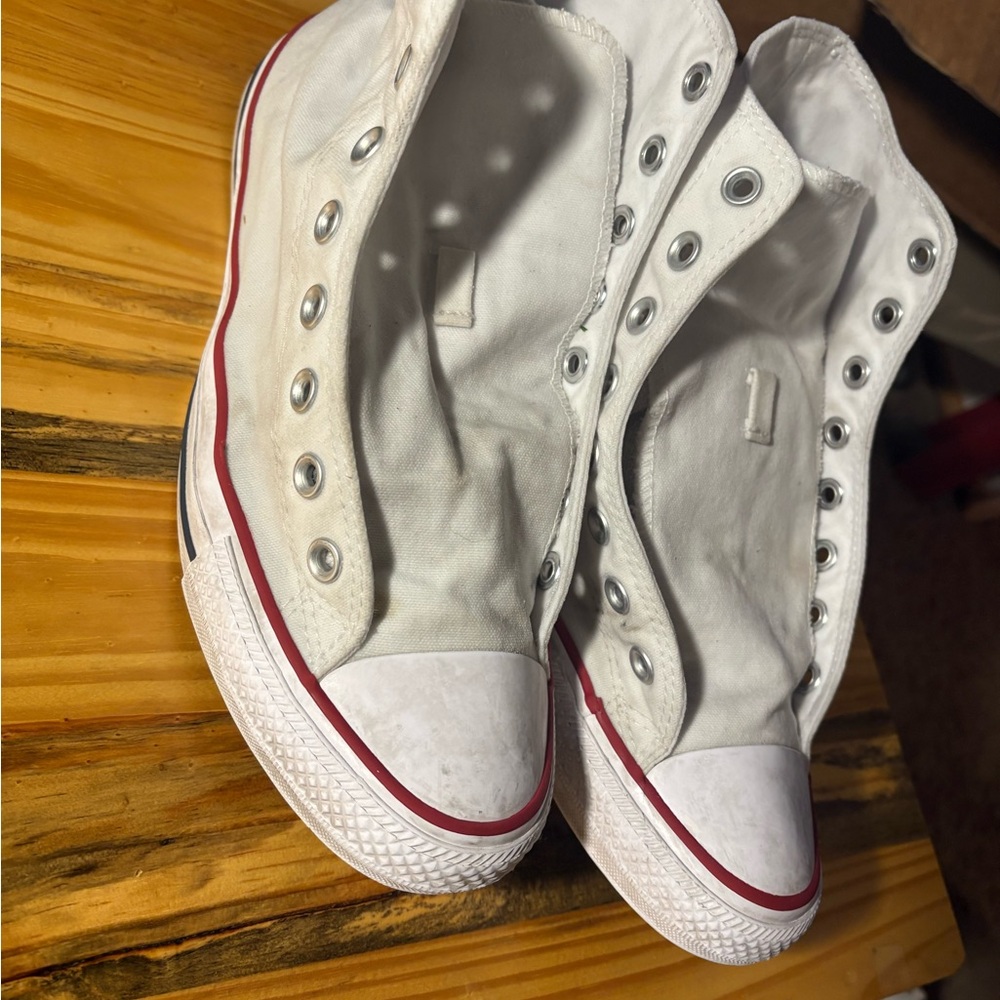 Converse Kids White High-Top Sneakers - Picture 8 of 11